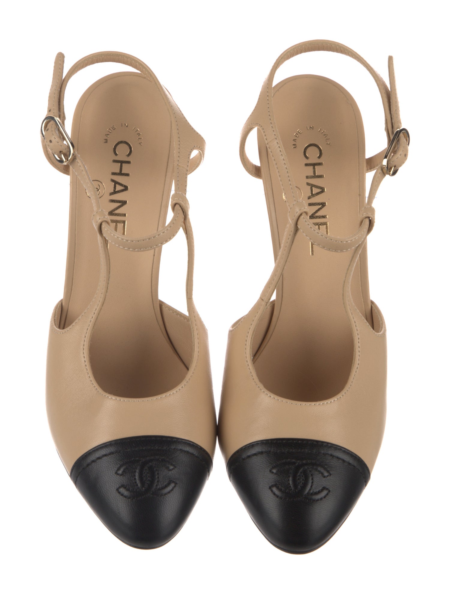 Chanel 2018 Interlocking CC Logo T-Strap Pumps